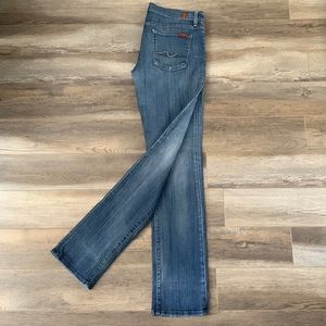 7 For All Mankind Straight Leg Low Rise Jeans